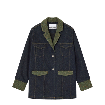 Cotton Denim Blazer - Image 1