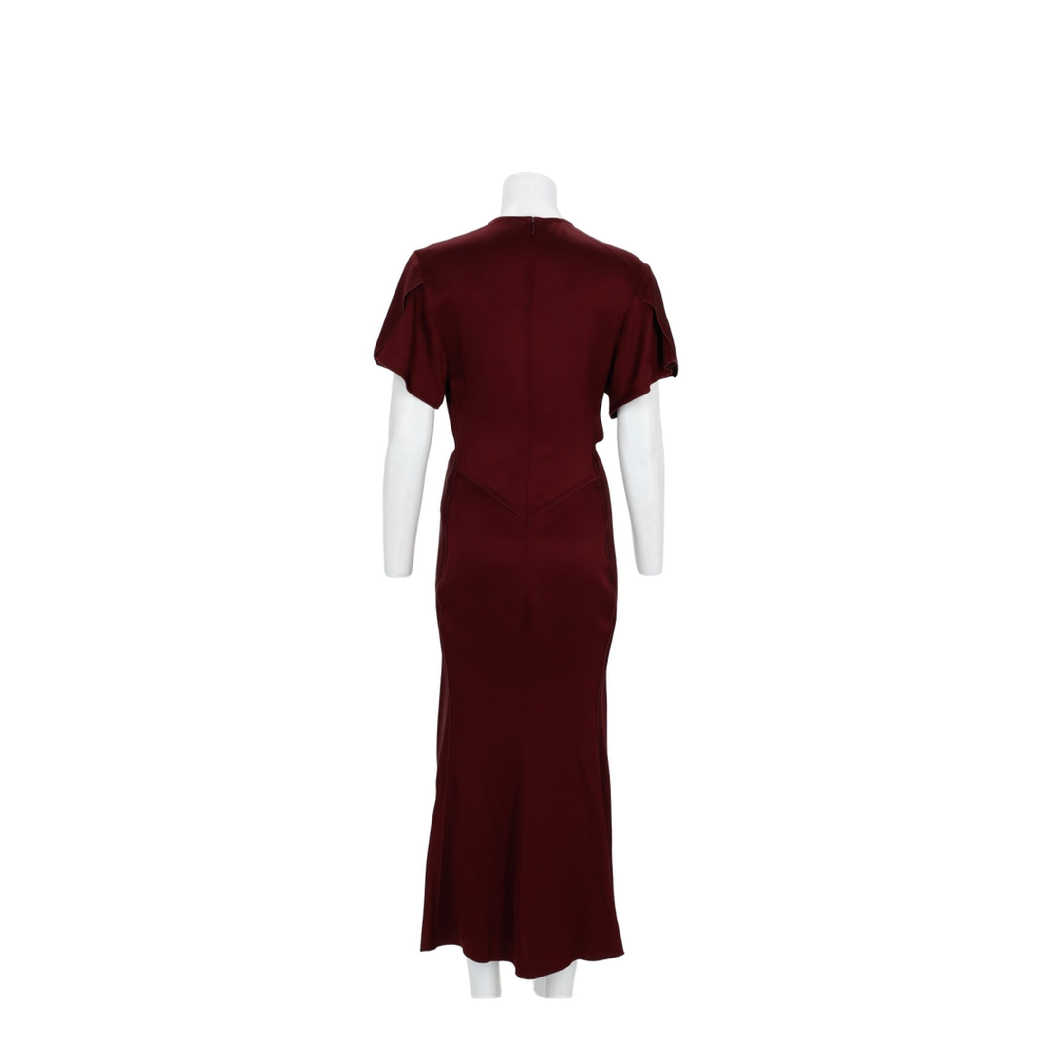 Midi Dress with Draping and V-Neck - Image 2