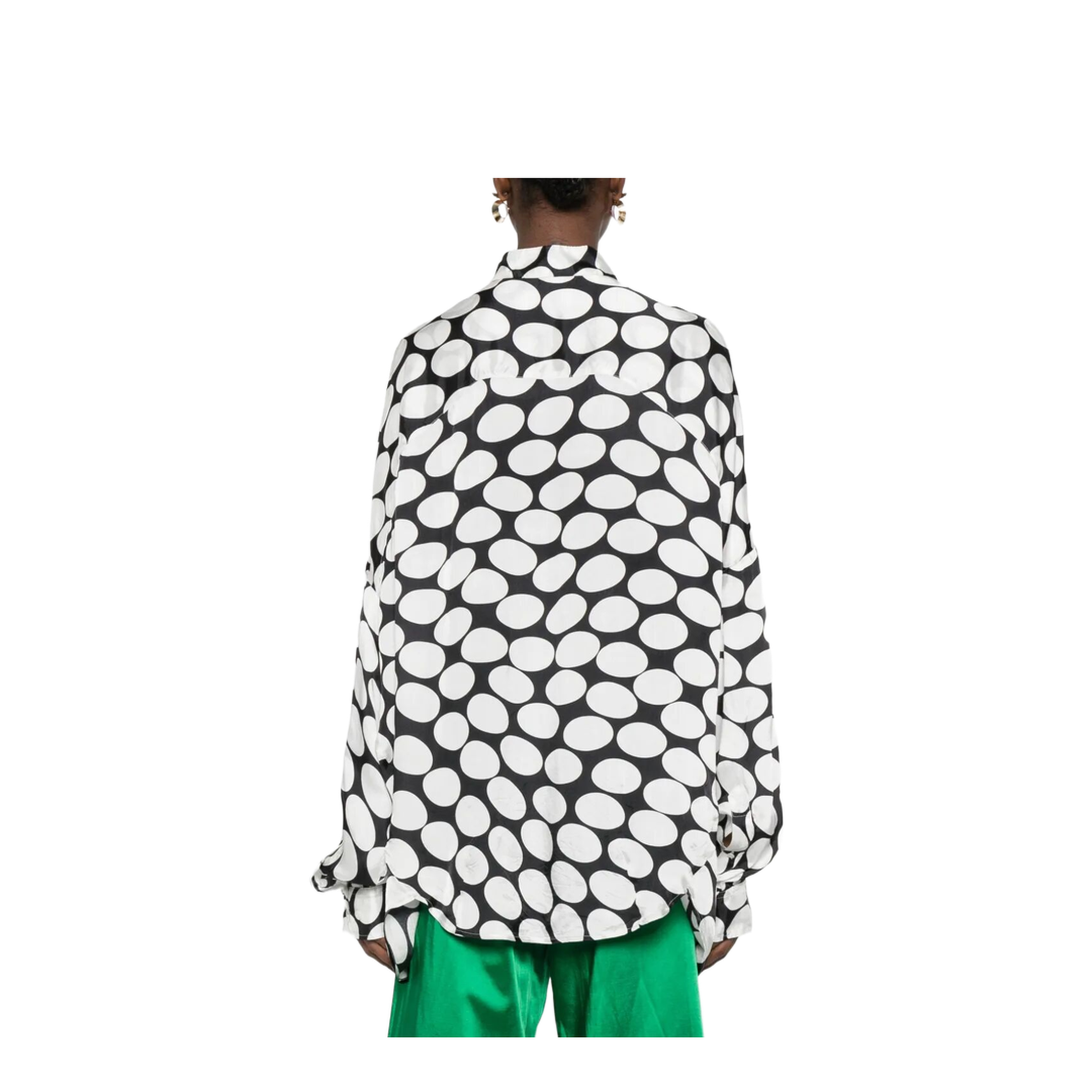 Casia Viscose Shirt with Large Polka Dot-Motif - Image 4