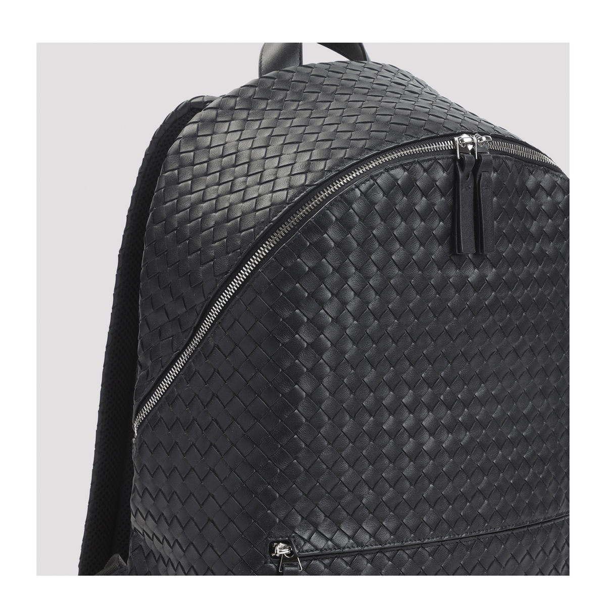 Intrecciato 1975 Calfskin Backpack - Black/Silver - Image 6