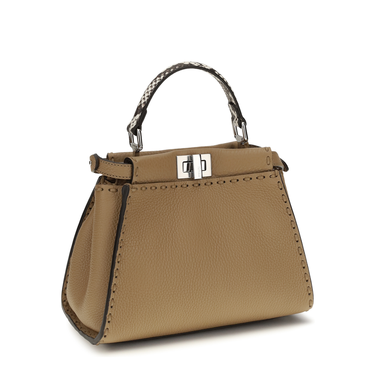 Peekaboo Mini Calfskin Handbag - Beige - Image 2