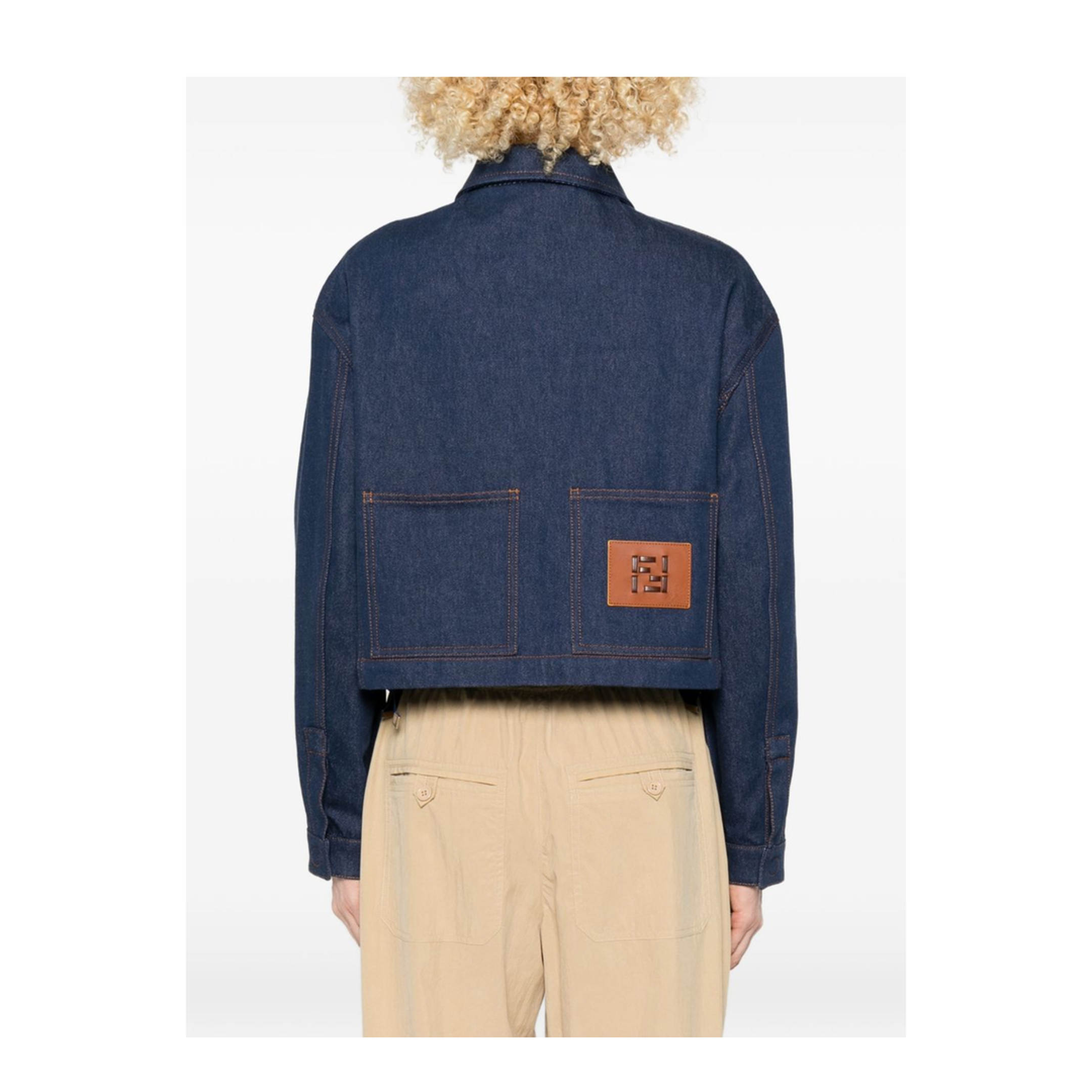 Cropped Denim Jacket - Image 3