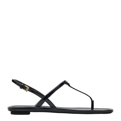Black Patent Thong Sandal - Image 1