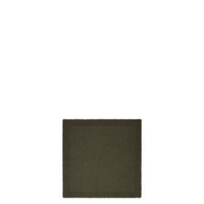 Wool and Silk Jacquard Shawl in Forrest Green - Image 3