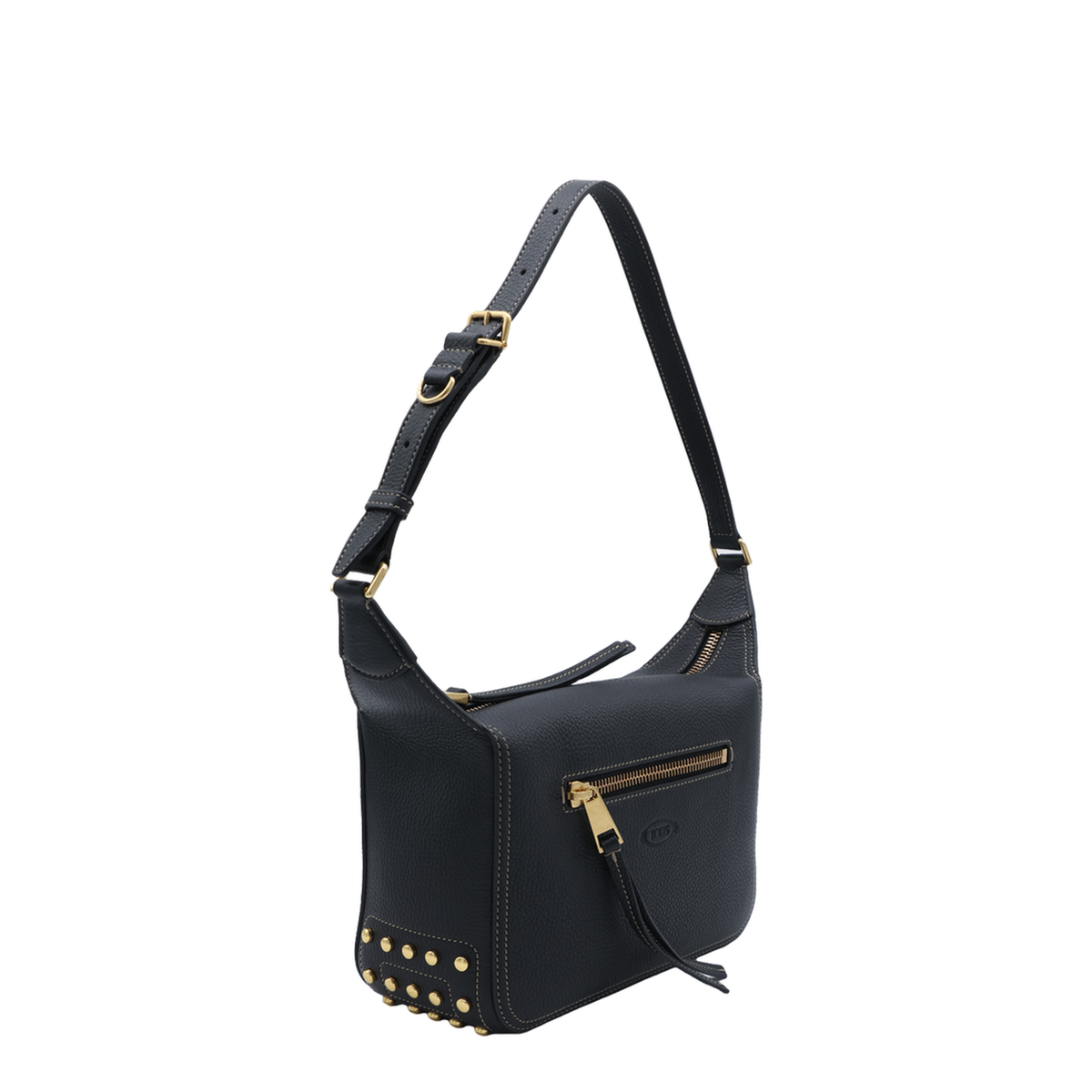 Mini Calf Leather Shoulder Bag - Black - Image 4