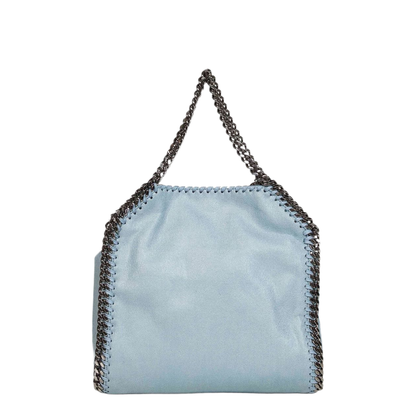 Falabella Mini Vegan Shaggy Deer Tote - Ice Blue - Image 2