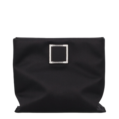 Trompette Clutch Satin Black - Image 1