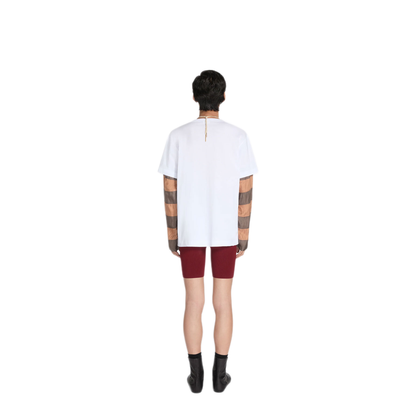Loose Fit Contrast Striped Sleeves T-Shirt - Image 3