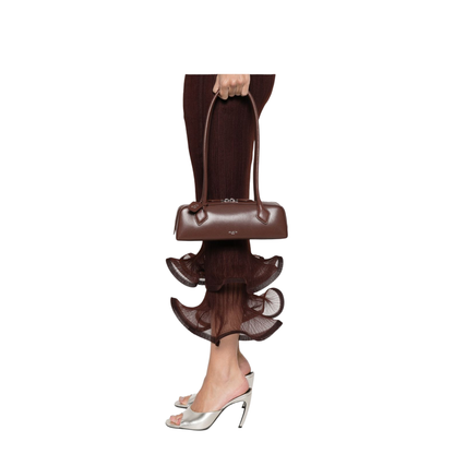 Le Teckel Small Goatskin Shoulder Bag - Brown - Image 2