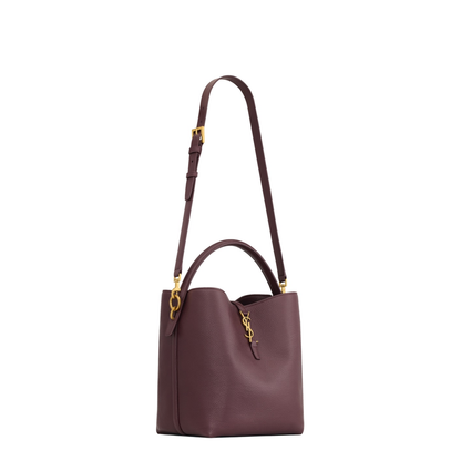 LE 37 Calf Leather Bucket Bag - Bordeaux - Image 3
