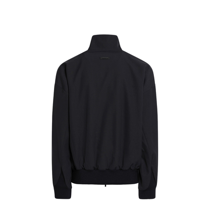 Navy Blue Wool Jacket With Zip - Image 2