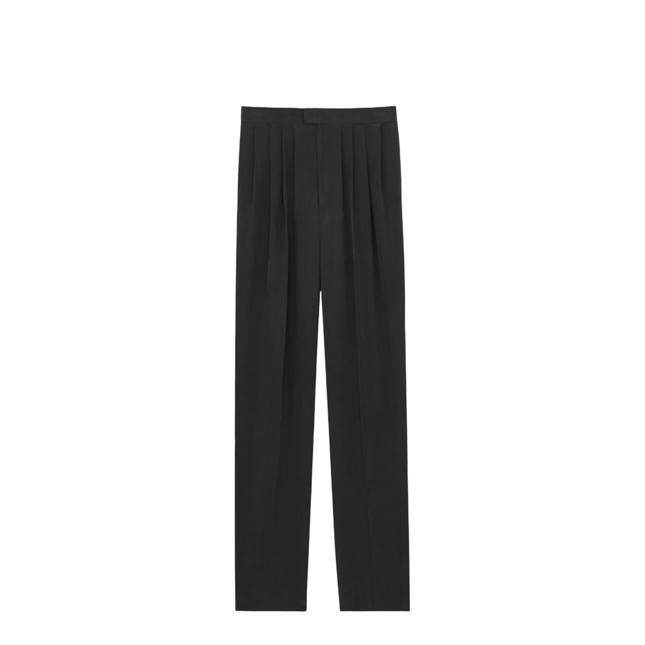 Silk Habotai Pants in Black - Image 1