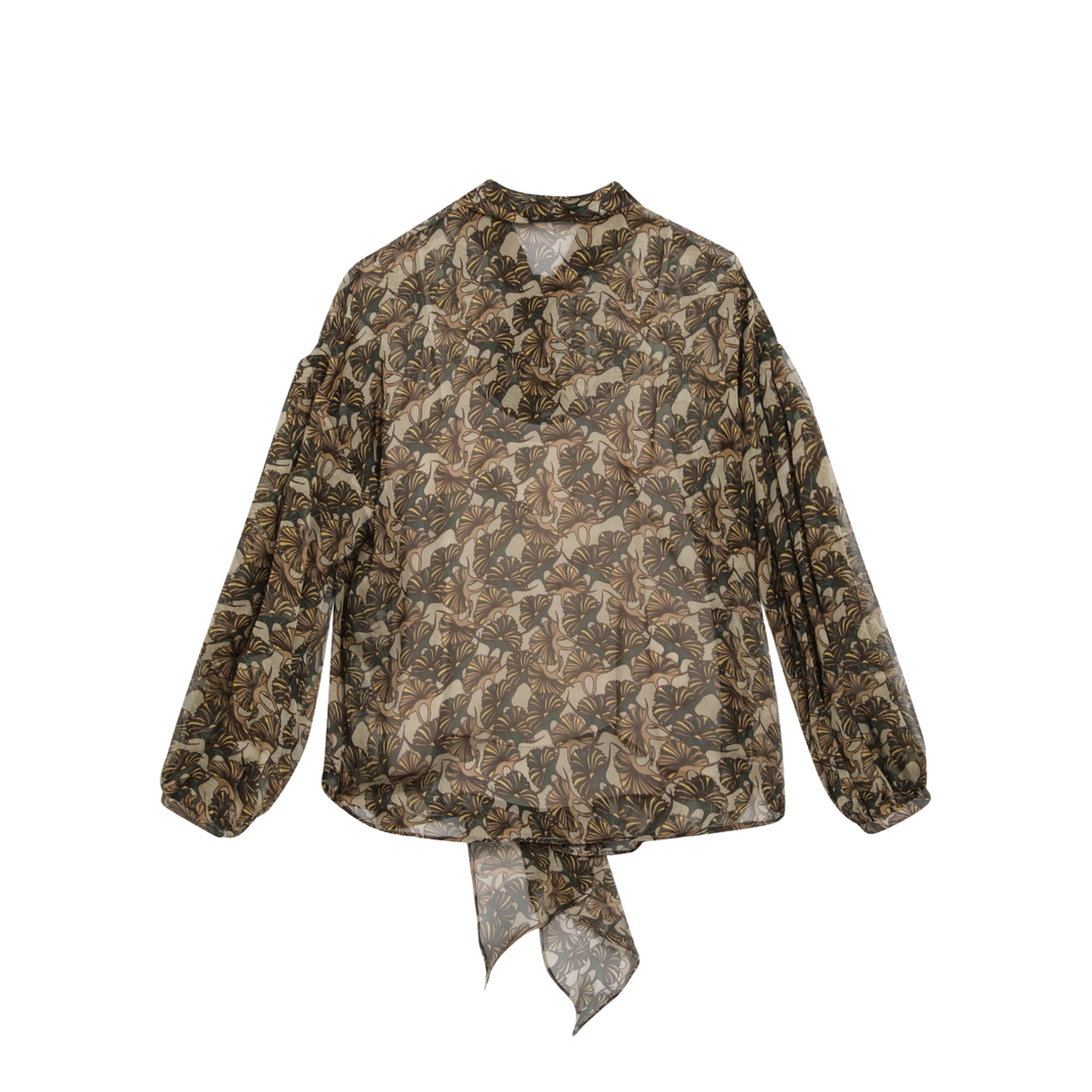 Printed Silk Chiffon Blouse - Image 2