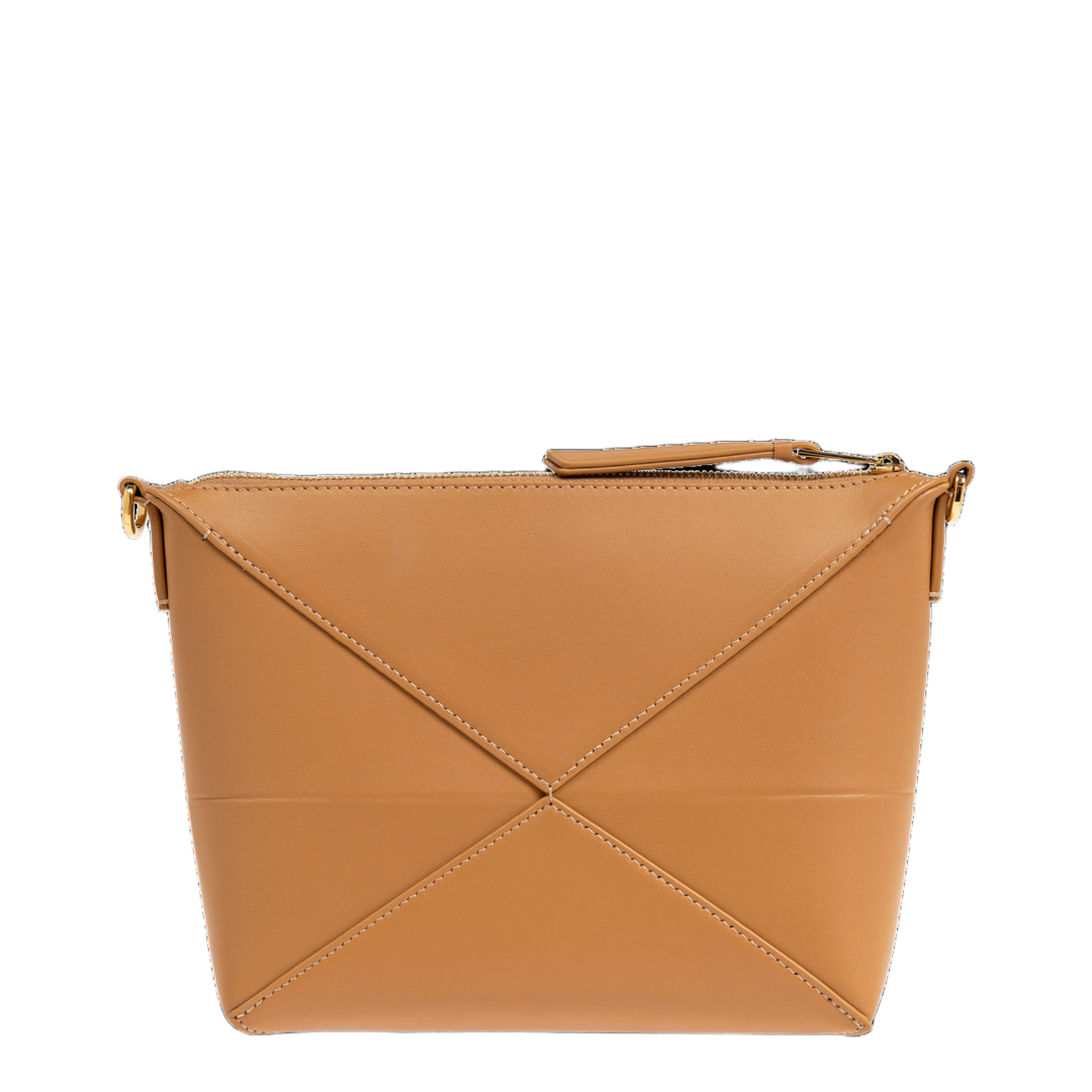 Puzzle Fold Shoulder Bag Brown - Image 3