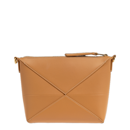 Puzzle Fold Shoulder Bag Brown - Image 3