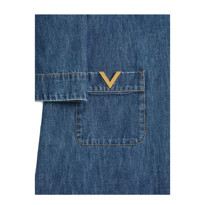 Vlogo Signature Denim Short Dress - Image 6