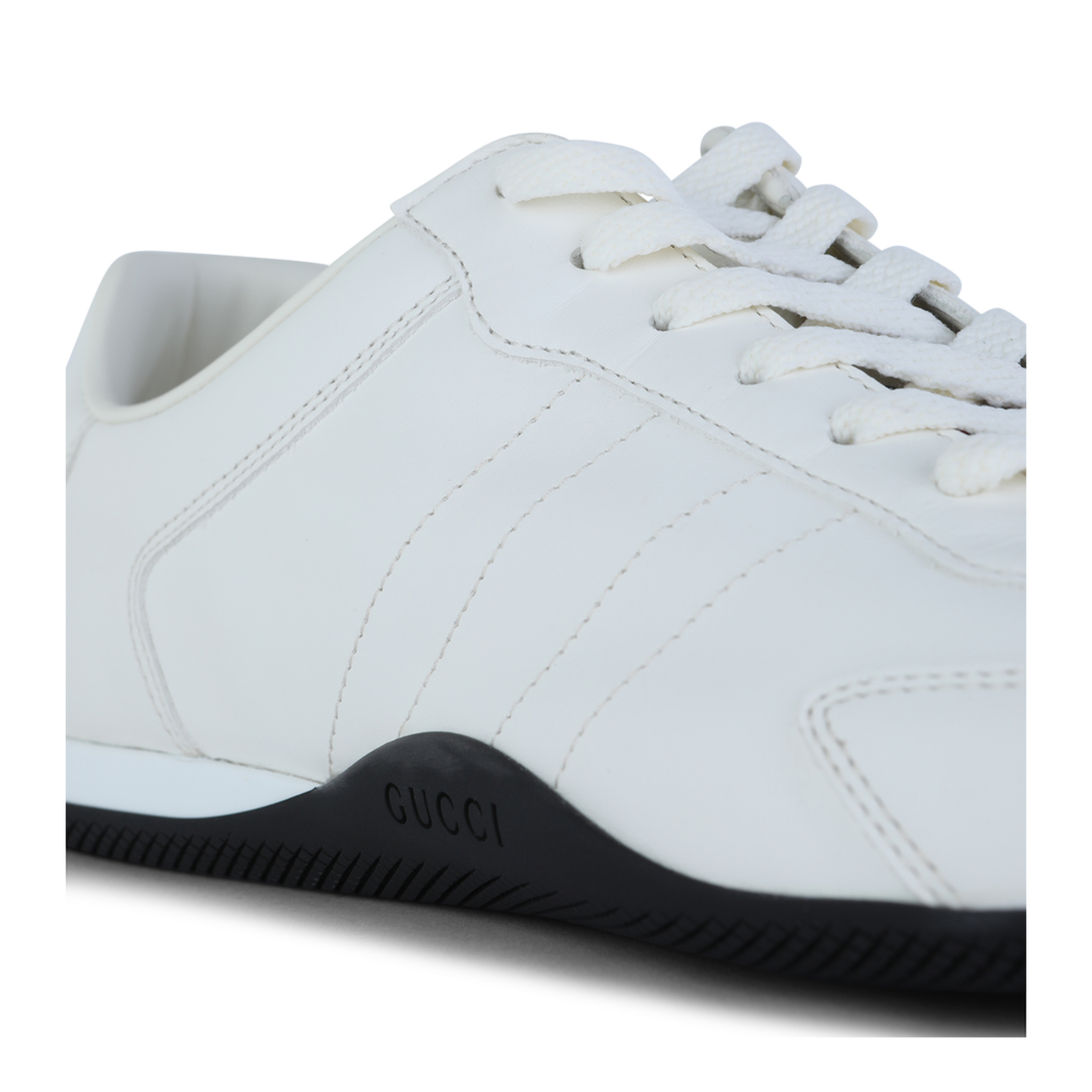 Shift Trainers in White Leather - Image 8
