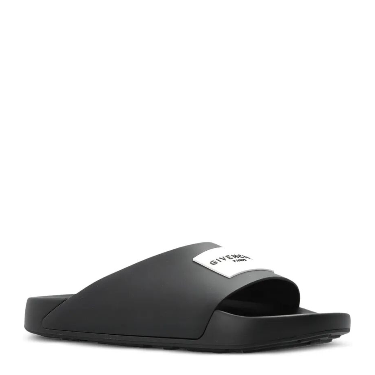 Label Flat Mules in Black Rubber - Image 2