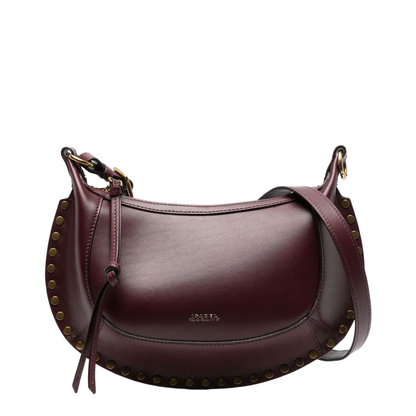 Oskan Moon Calfskin Shoulder Bag - Burgundy - Image 1