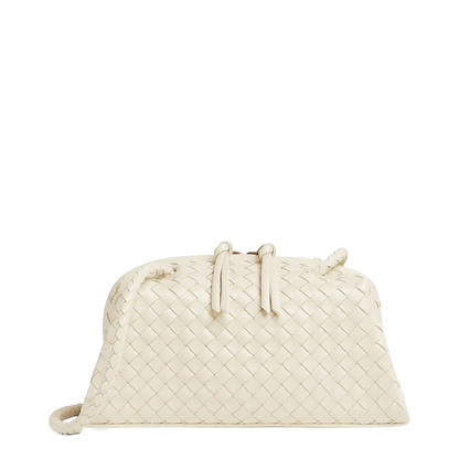 Tokyo Intrecciato Leather Shoulder Bag - Cream - Image 1