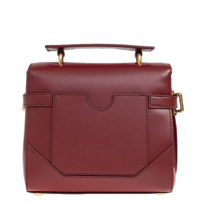 B-Buzz Medium Calf Leather Tote - Burgundy - Image 3