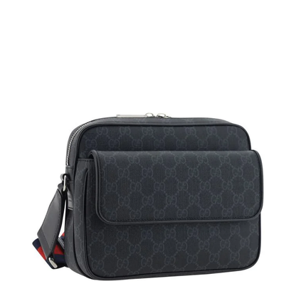 GG Black Small Leather Crossbody Bags - Black - Image 4