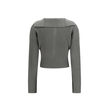Euca Virgin Wool Sweater with V Neck - Image 2