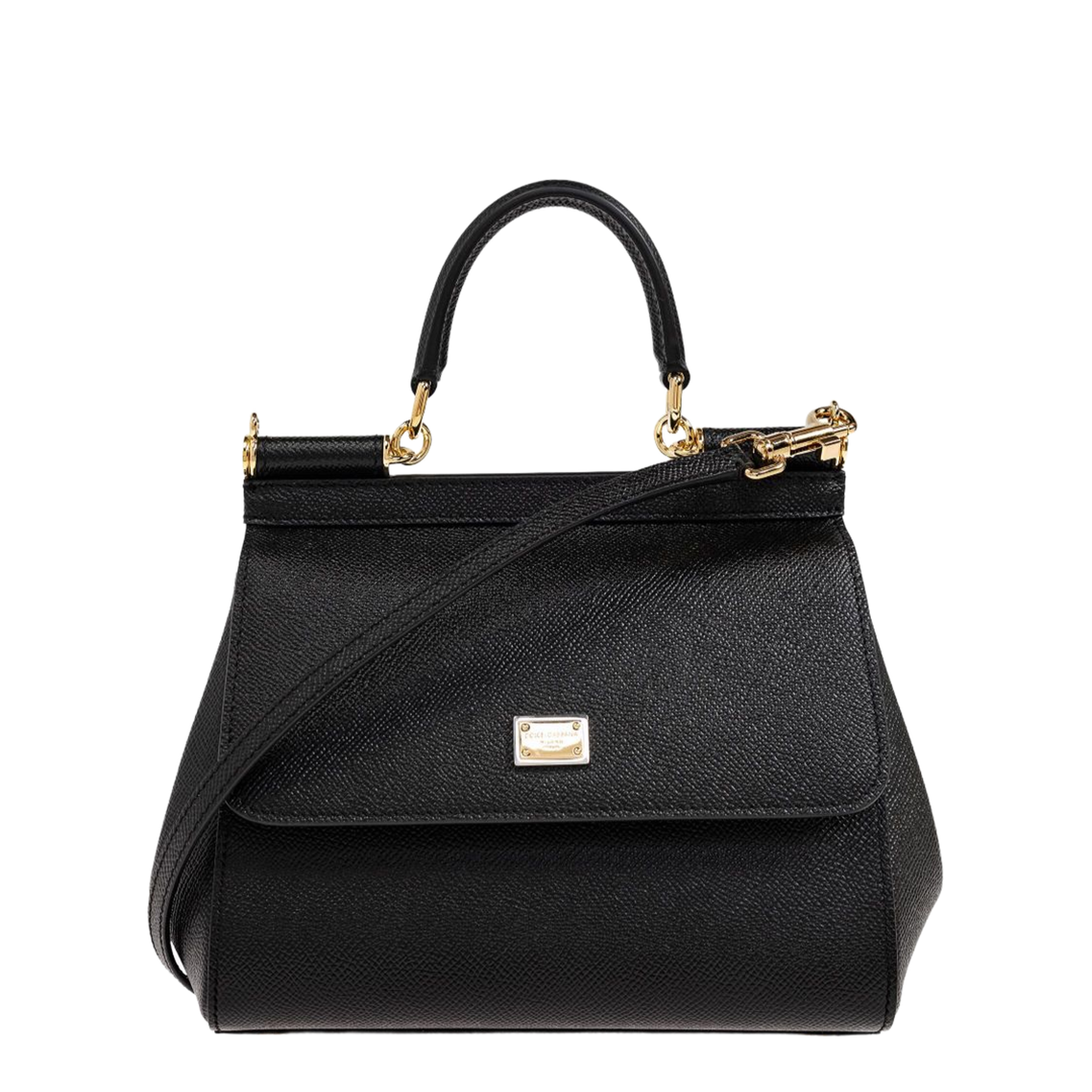 Medium Sicily Handbag in Black - Image 1