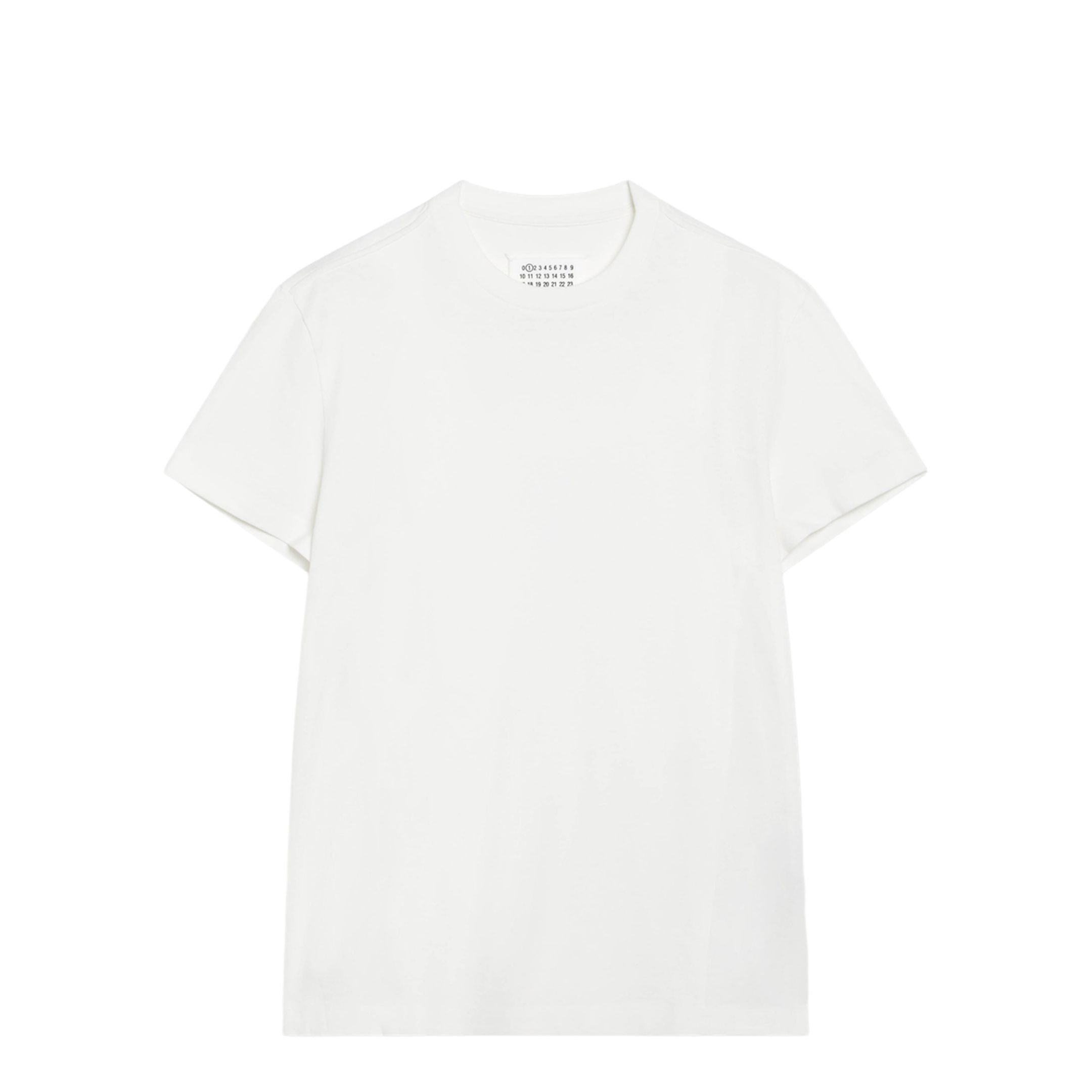 Double-layer cotton T-shirt in white - Image 1