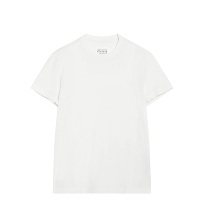 Double-layer cotton T-shirt in white - Image 1