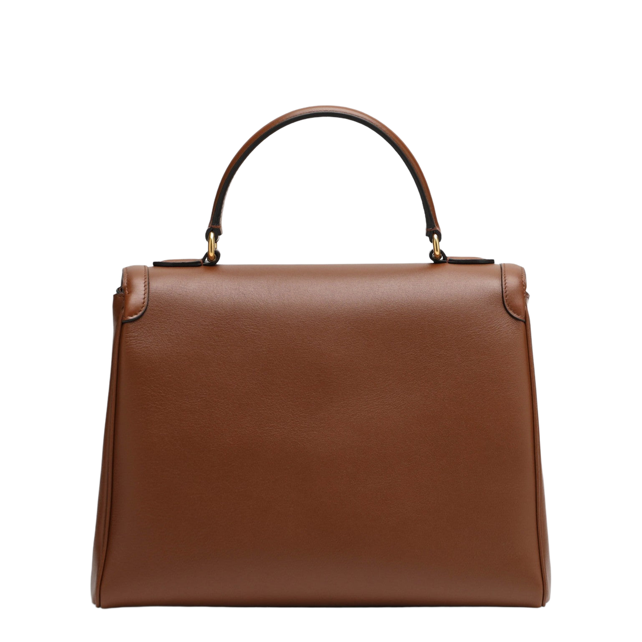 9to5 Large Smooth Calfskin Handbag - Tobacco - Image 2
