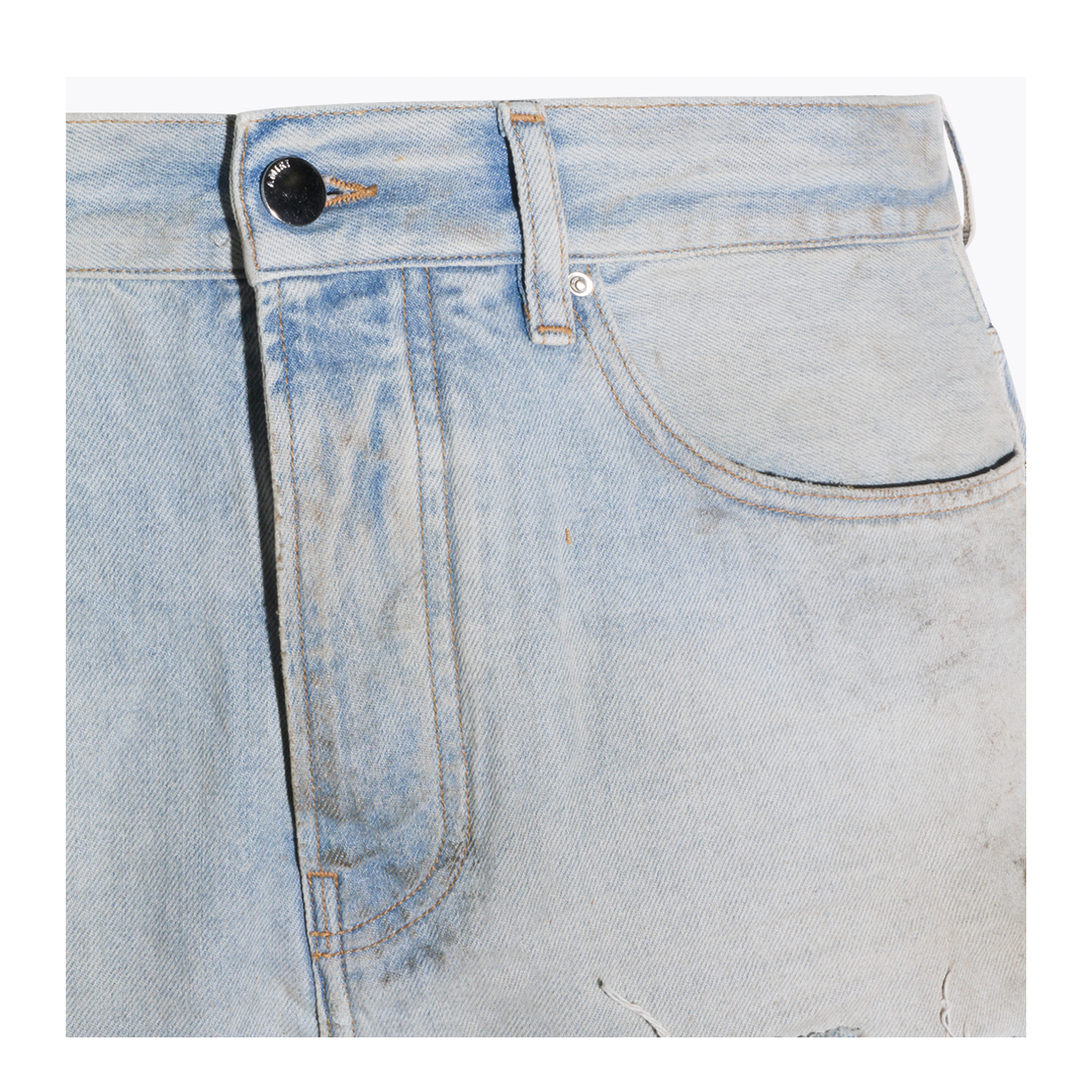 Light Blue Cotton Denim Jeans - Image 6