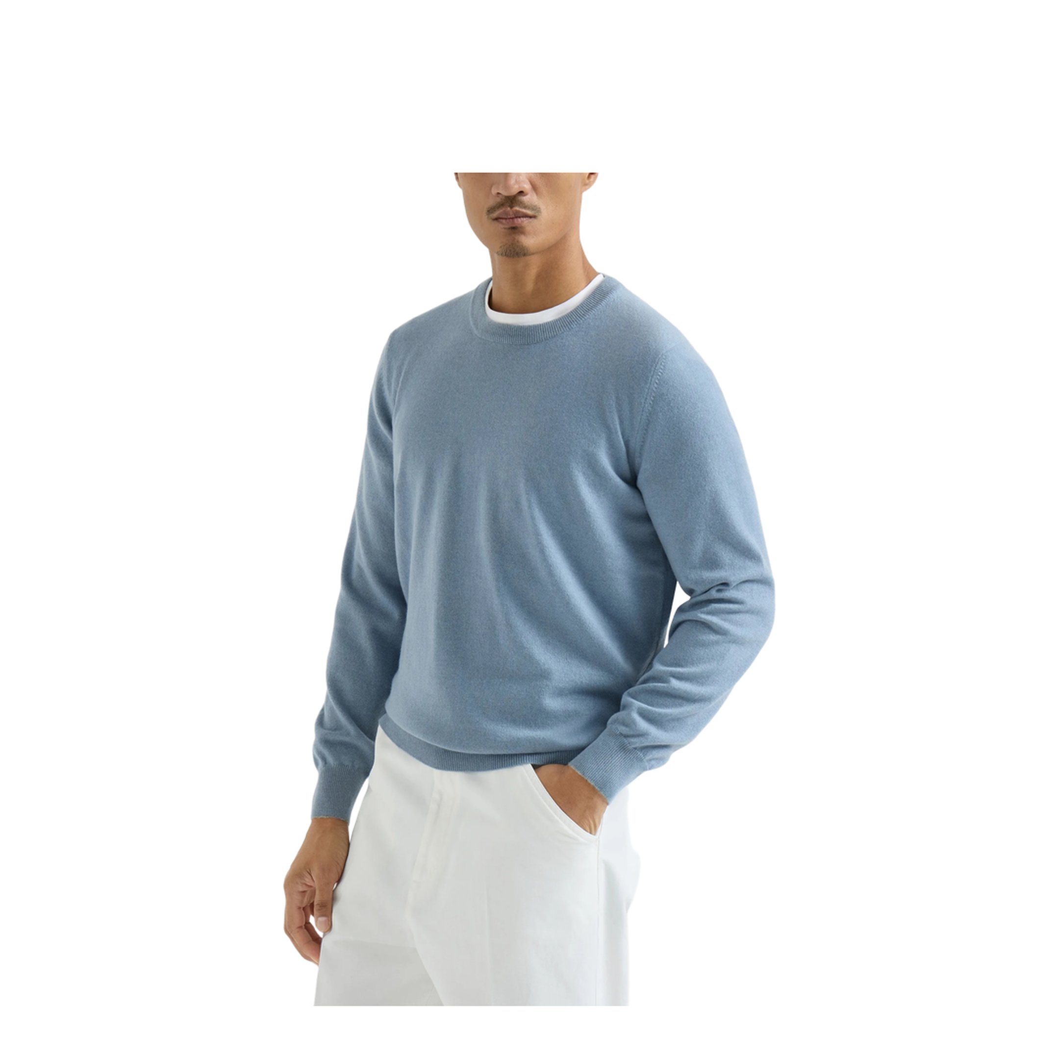 Crew-Neck Sweater Blue - Image 3