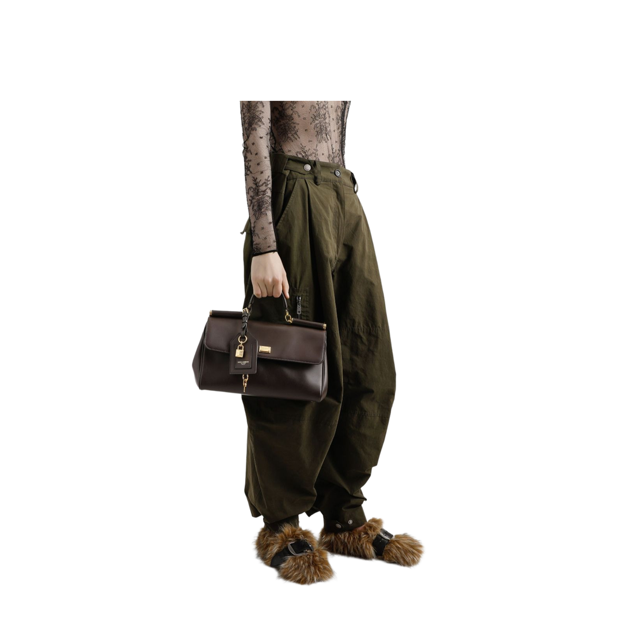 My Sicily Medium Plongé Calfskin Top-Handle Bag - Brown - Image 3