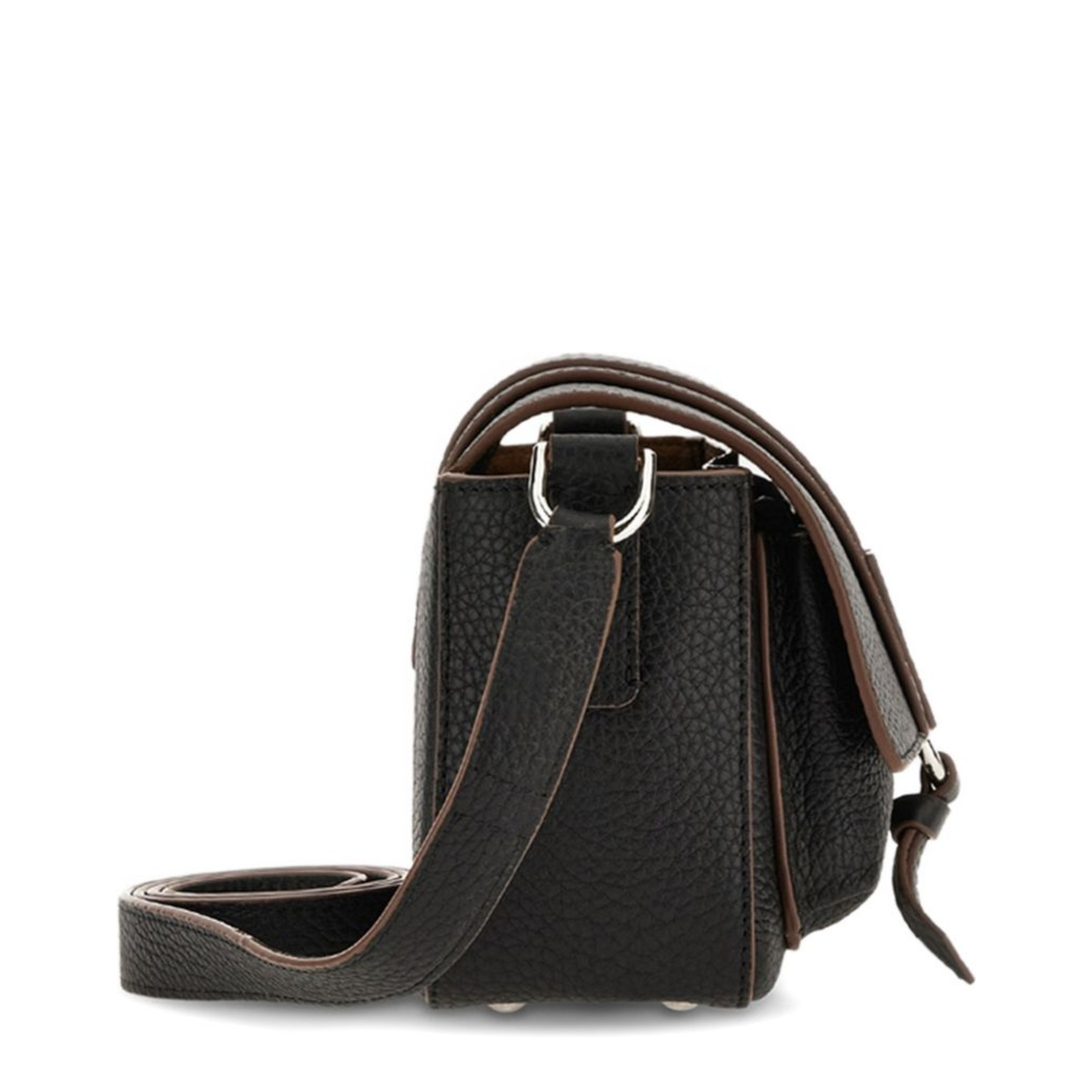 Trend Grained Leather Crossbody - Black - Image 2
