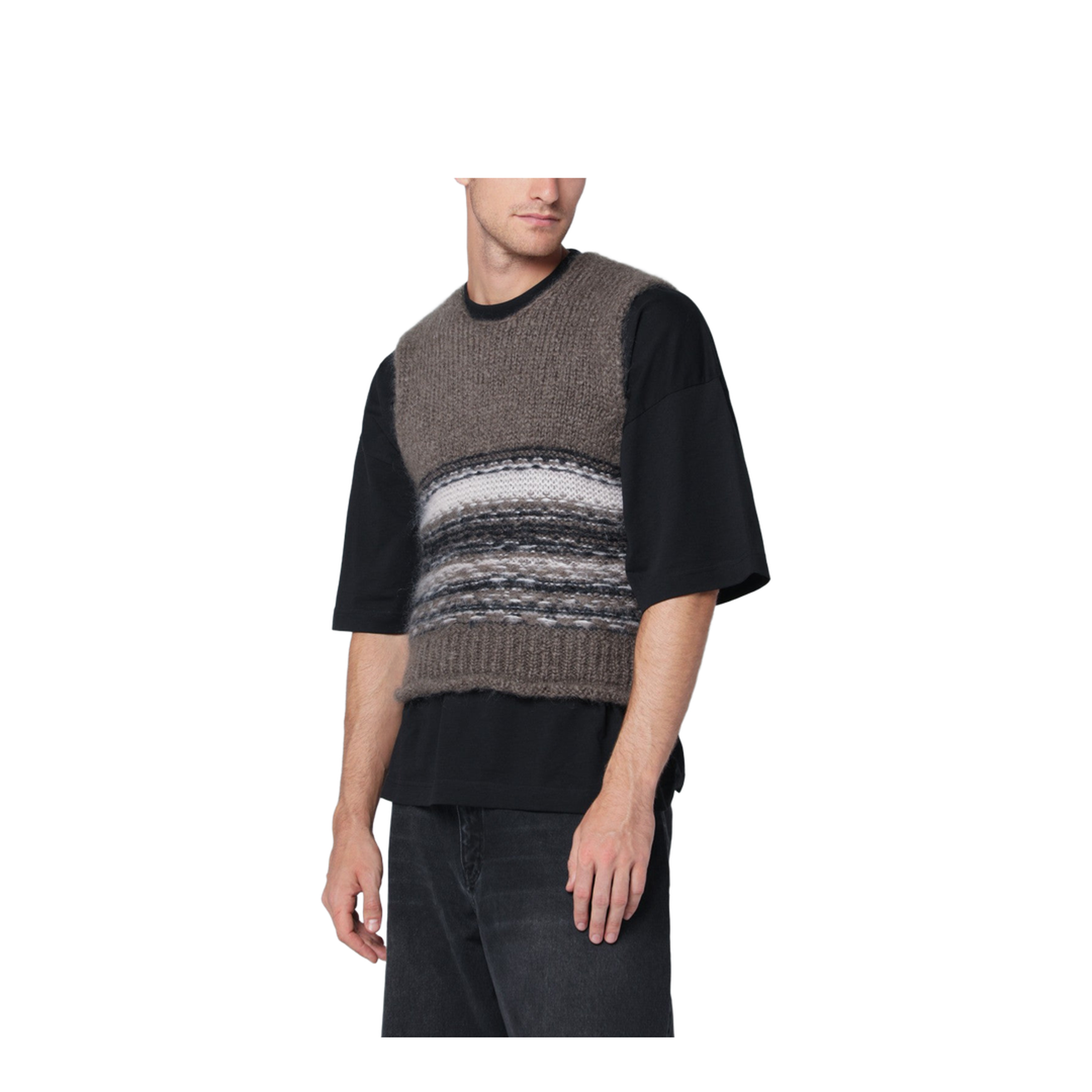 Brown Mohair and Wool Waistcoat - Image 1