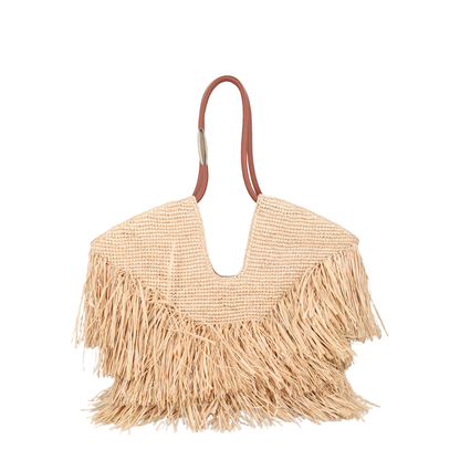 Goldentime Medium Raffia Tote Bag in Natural - Image 1