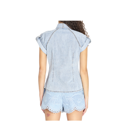 Bow-tie denim top - Image 4