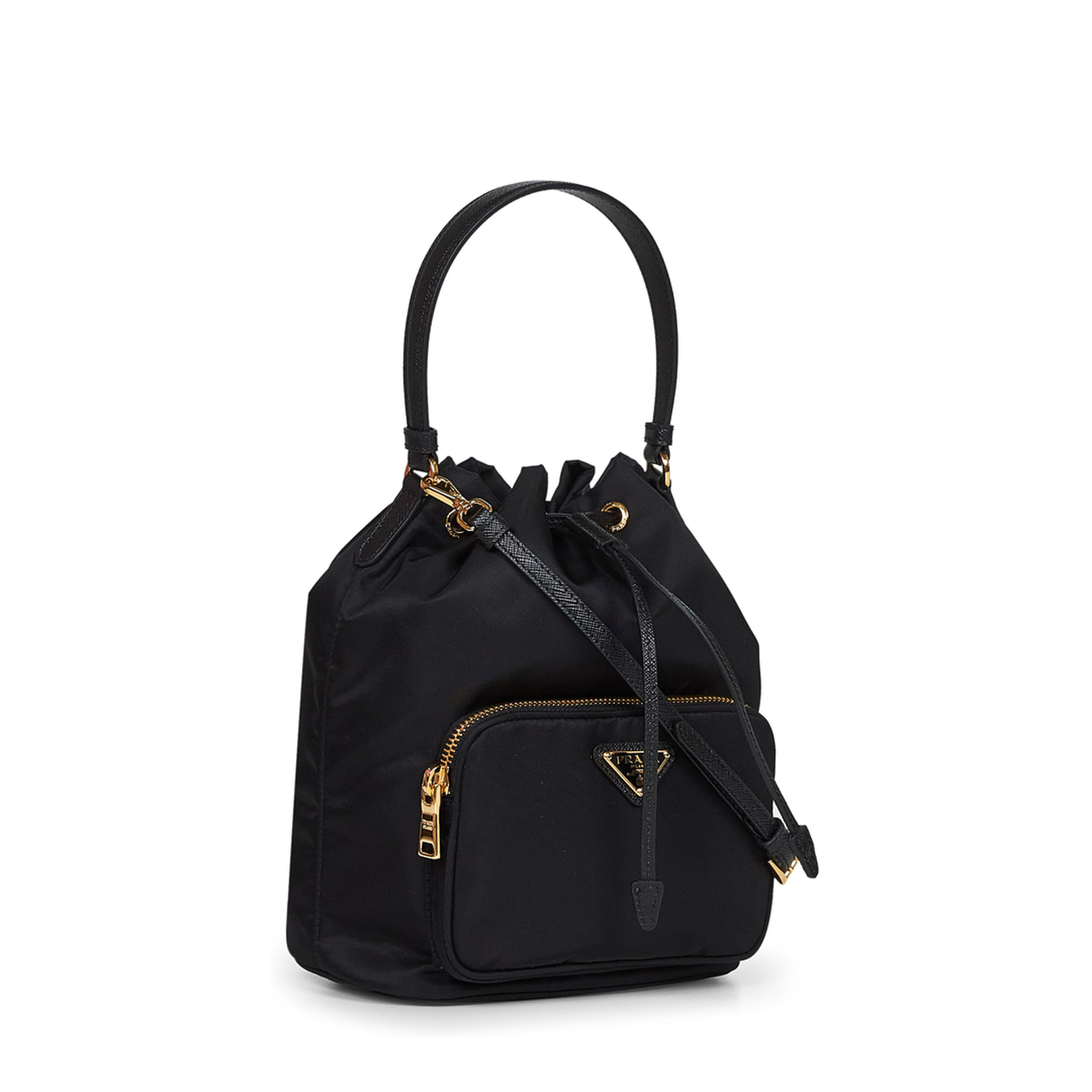 Black Re-Nylon Bucket Bag - Image 2