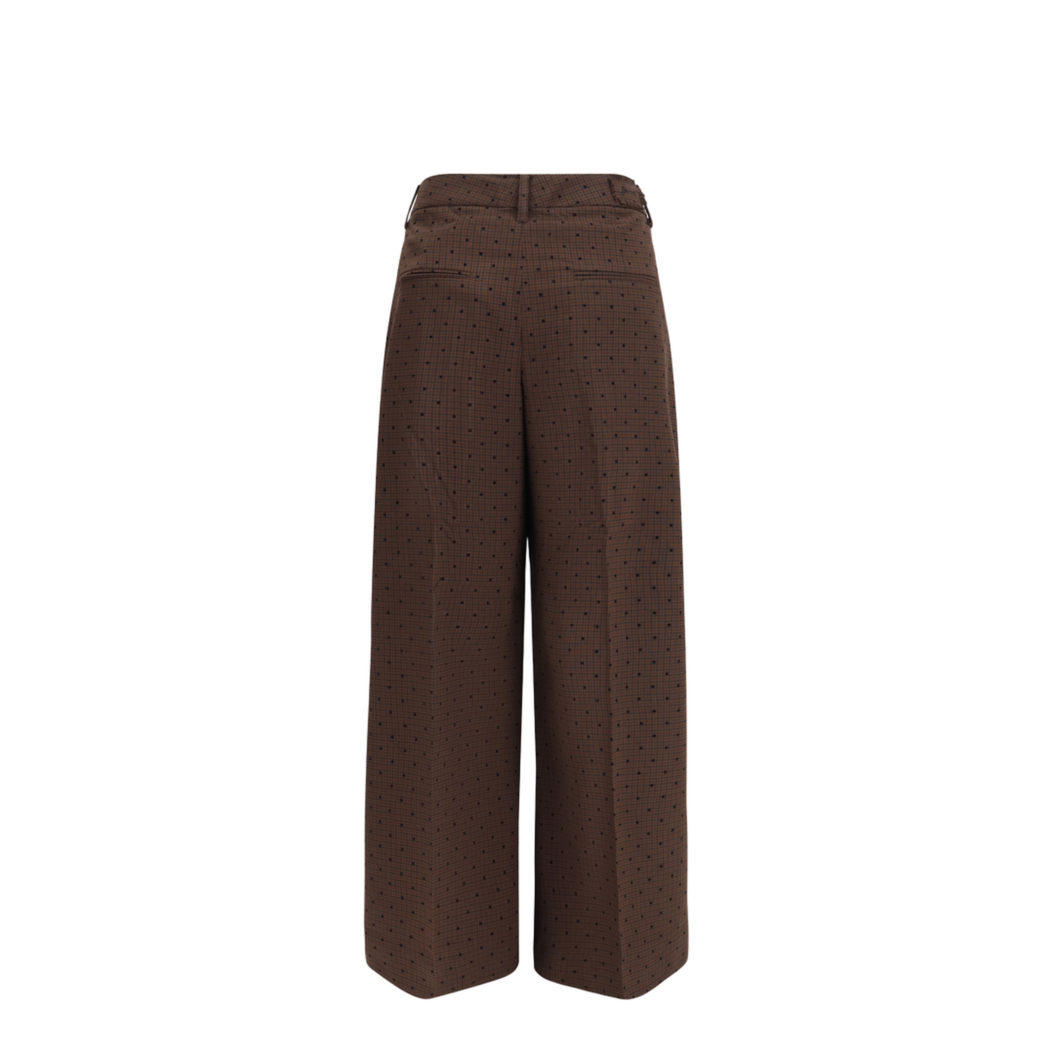 Flocked Plaid Crossover Pants - Image 2