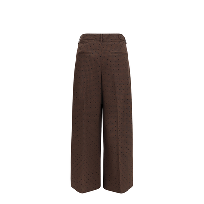 Flocked Plaid Crossover Pants - Image 2