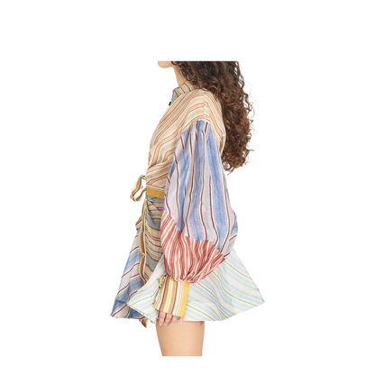 Rebellion Striped Mini Dress Spliced Stripes - Image 3