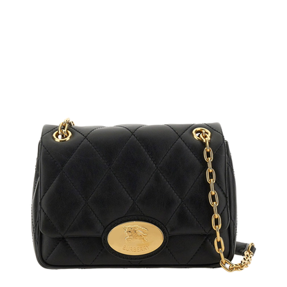 Black Quilted Crossbody Bag - Image 1