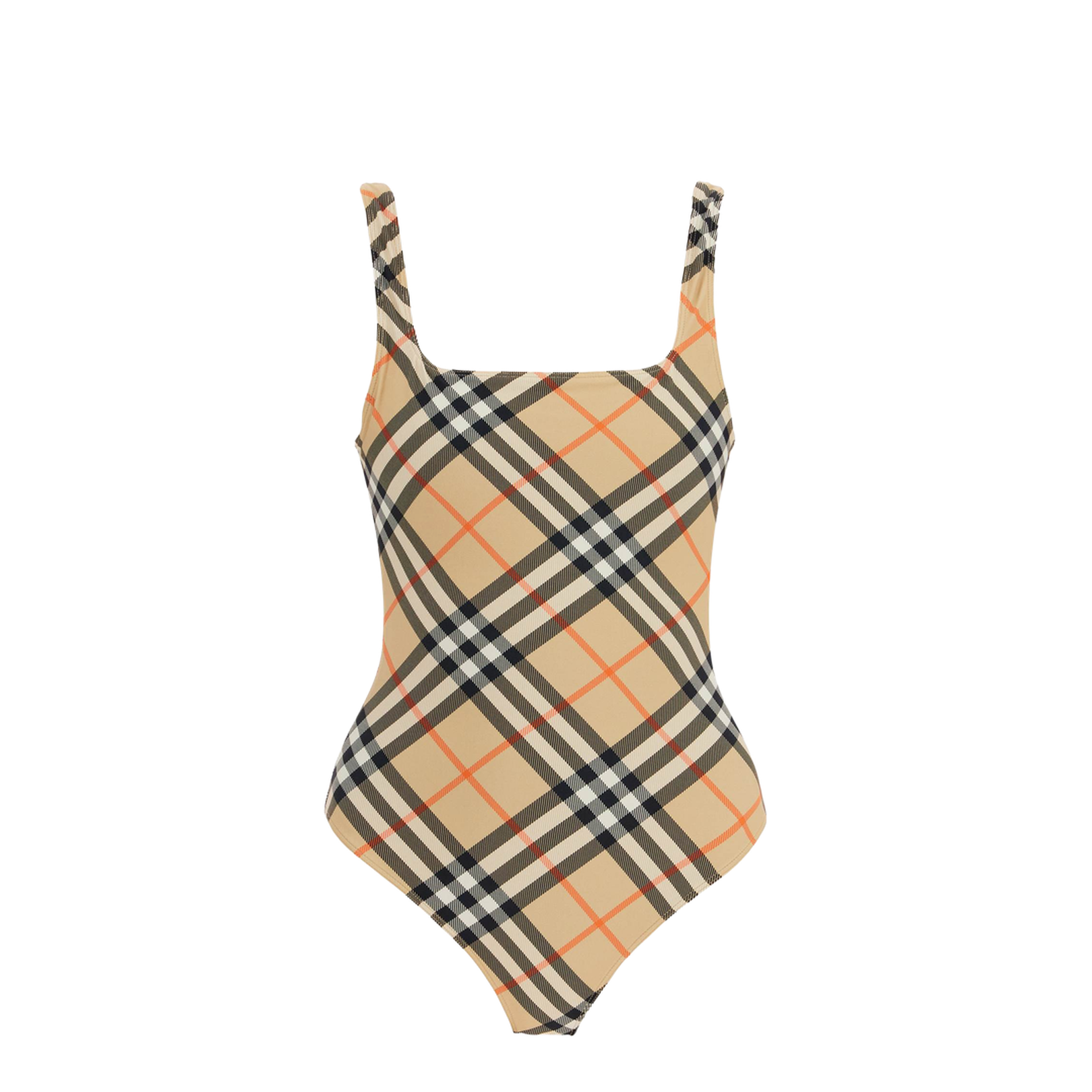 Check-Pattern Swimsuit - Image 1