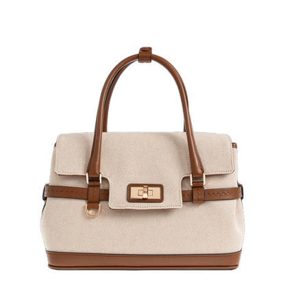 Margaux XS Cotton Canvas and Leather Handbag - Powder - Image 1