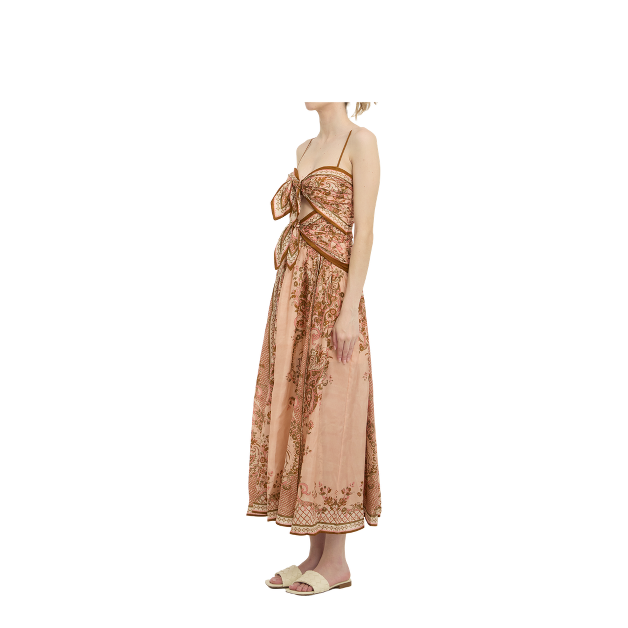 Aster Scarf Print Midi Dress - Image 2