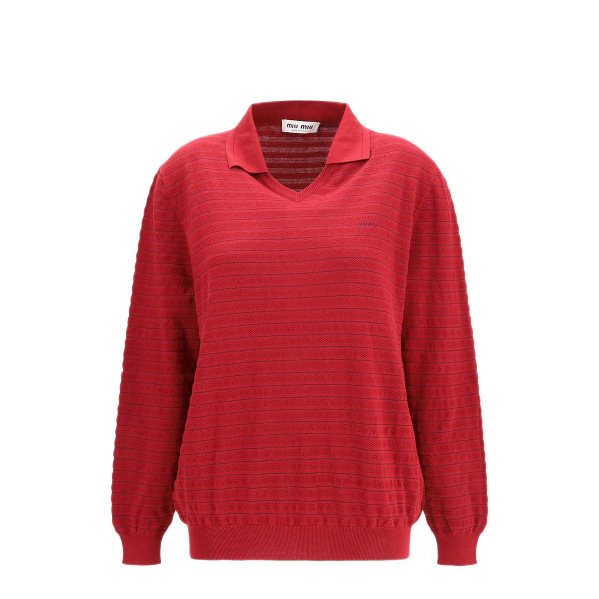 Cotton V Neck Sweater - Image 1