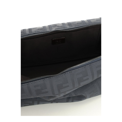 Squared FF Lui Medium Nylon Shoulder Bag - Dark Blue - Image 5