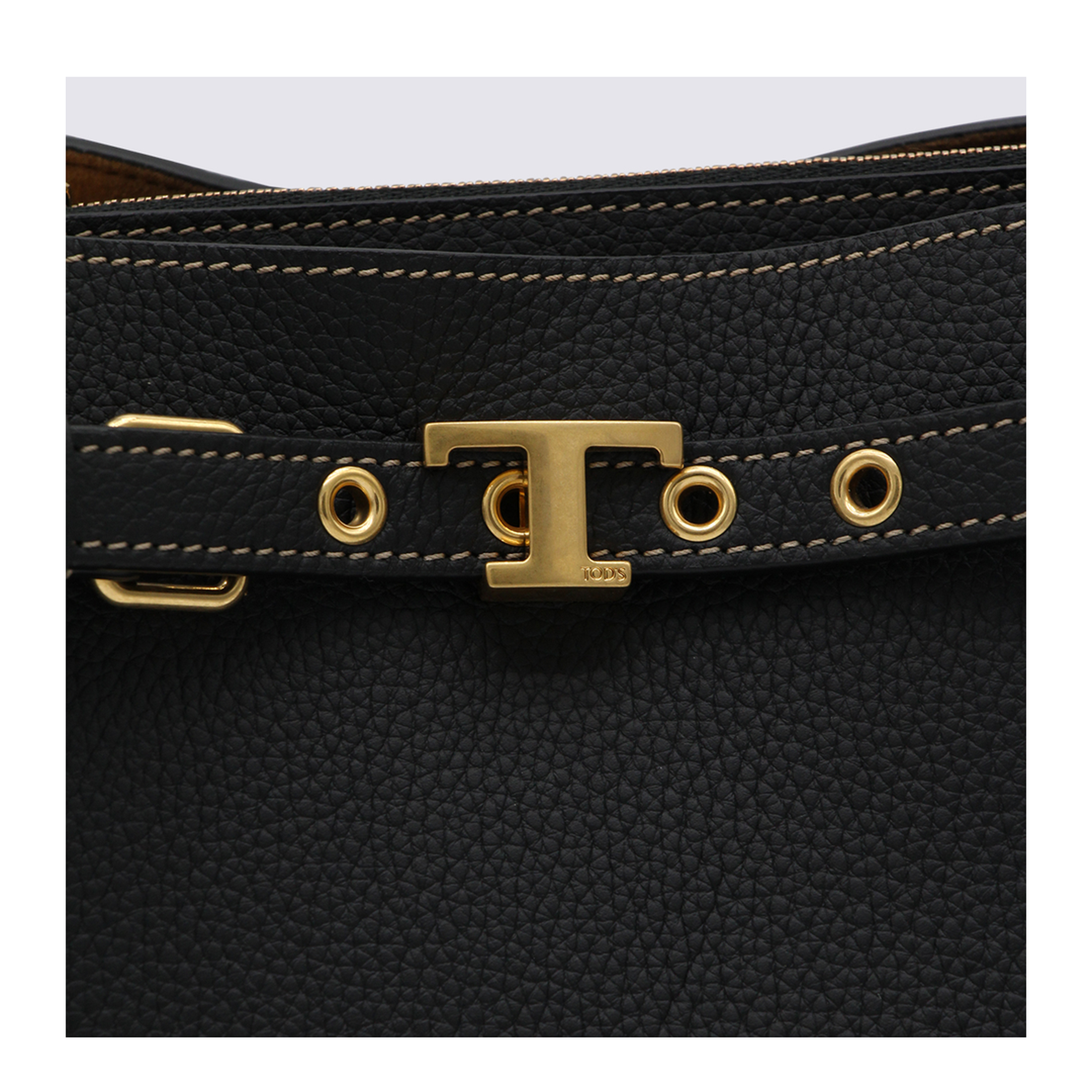 T Timeless Mini Calfskin Leather Top-Handle Bag - Black - Image 8