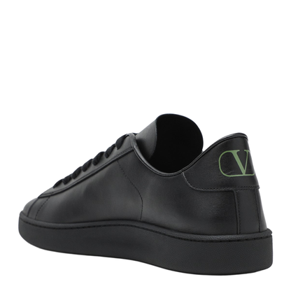 Black Leather Royco Sneakers - Image 2